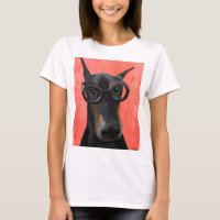 Doberman With Glasses