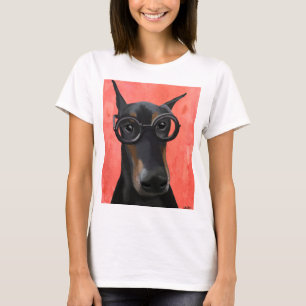 Doberman With Glasses T-Shirt