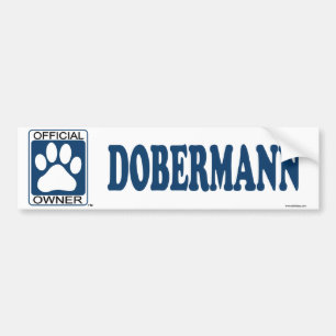 Dobermann Blue Bumper Sticker