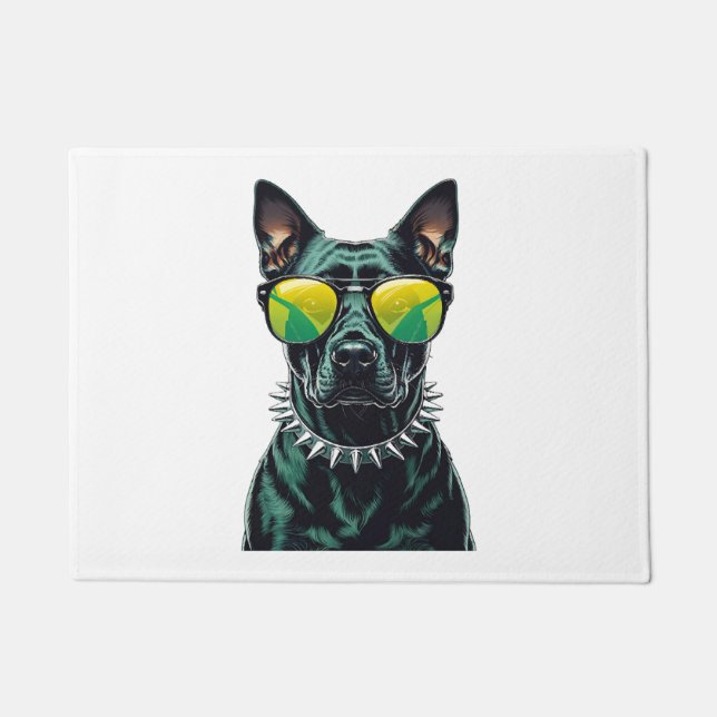 Dobermann Cool Doormat (Front)