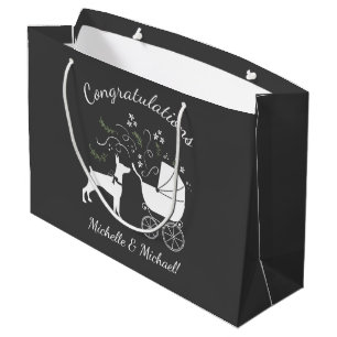 Dobermann Dog Baby Shower Puppy Dobie Pinscher Large Gift Bag