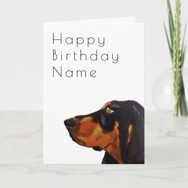 Dobermann Dog Deco Birthday Card (Front)