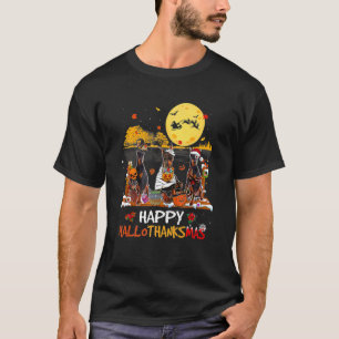 Dobermann Hallothanksmas Halloween Thanksgiving T-Shirt