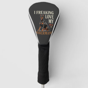 Dobermann Love Dog Lover Golf Head Cover
