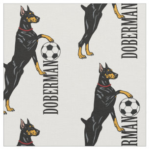 Dobermann or Doberman Pinscher dog Fabric