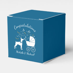Dobermann Pinscher Baby Shower Puppy Dog Dobie  Favour Box