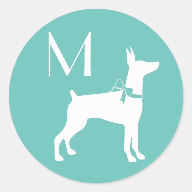 Dobermann Pinscher Dog Puppy Dobie Classic Round Sticker (Front)