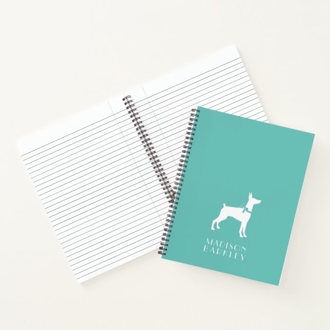 Dobermann Pinscher Dog Puppy Dobie Notebook (Inside)