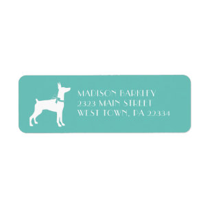 Dobermann Pinscher Dog Puppy Dobie Return Address Label