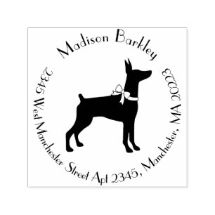 Dobermann Pinscher Dog Puppy Dobie Self-inking Stamp