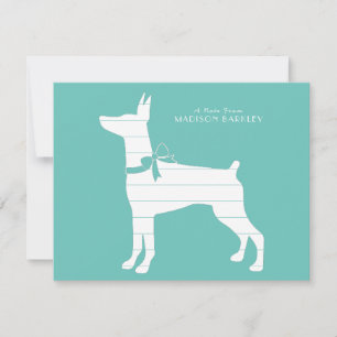Dobermann Pinscher Dog Puppy Dobie Thank You Card