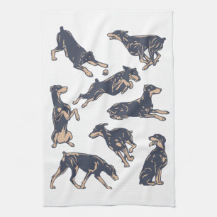 Dobes Doing Dobe Stuff Tea Towel