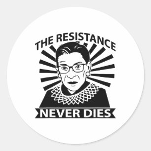 Dobetterdesignsco Rbg Ruth Byder Ginsburg Resist L Classic Round Sticker