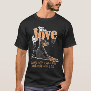 Dobie Mum For Doberman Dog Mum T-Shirt