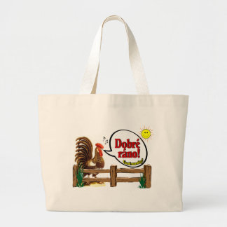 Dobré ráno!  Good morning in Czech! Large Tote Bag