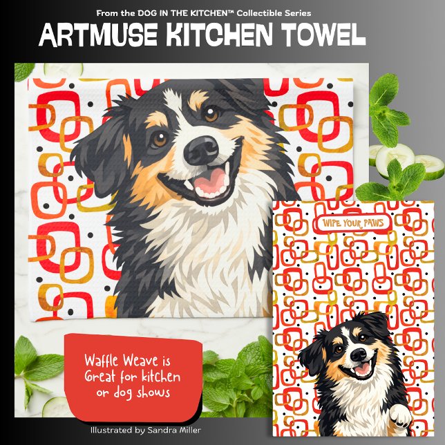 DOBRO- Aussie - ArtMuse Kitchen Towels  (Creator Uploaded)