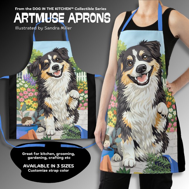 DOBRO Australian Shepherd  All-Over Print Apron (Creator Uploaded)