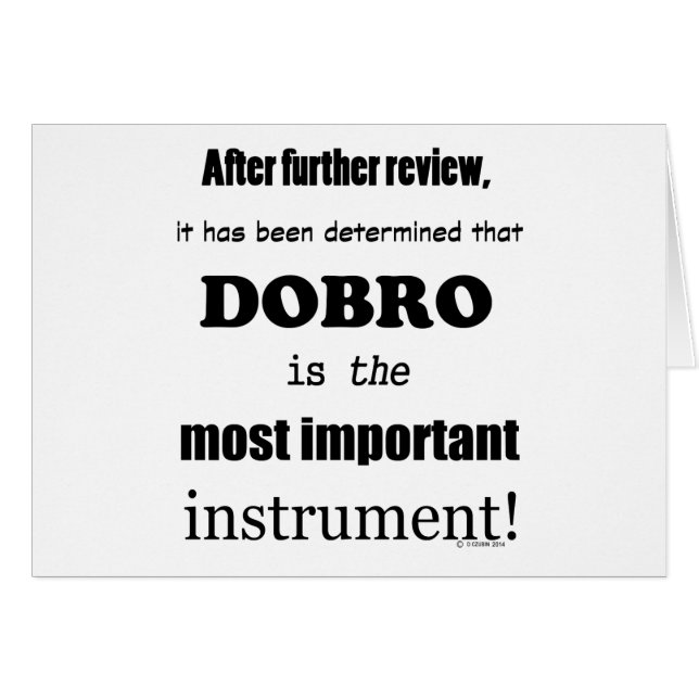 Dobro Most Important Instrument (Front Horizontal)