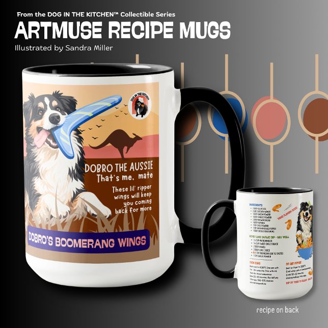 DOBRO'S BOOMERANG WINGS AUSSIE Art Muse Recipe  Mug (Creator Uploaded)