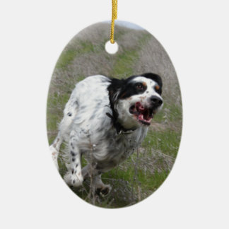 Doc, English Setter Ceramic Tree Decoration