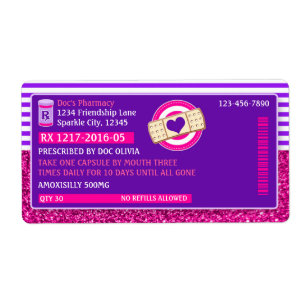 Doc Prescription Bottle Labels Pharmacy Label 6