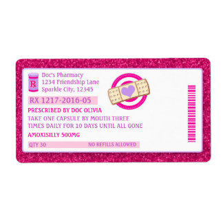 Doc Prescription Bottle Labels Sparkle