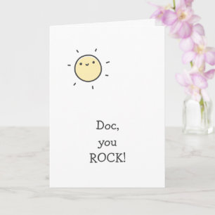 Doc, you ROCK! Oncologist Thank You  Card