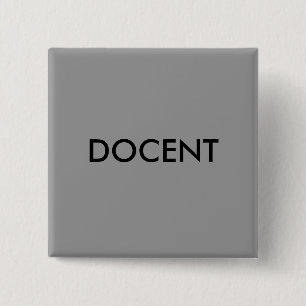 DOCENT 15 CM SQUARE BADGE
