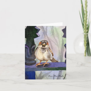Docile Sparrow Note Card
