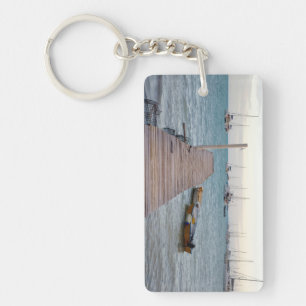 Dock and lobster pots key ring