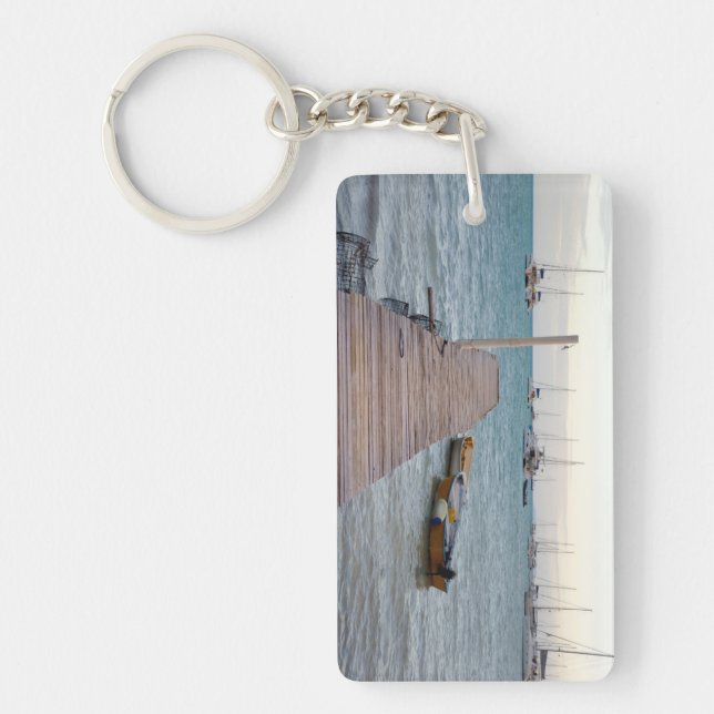 Dock and lobster pots key ring (Front)