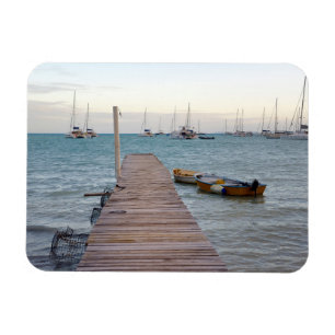 Dock and lobster pots magnet