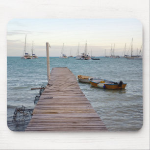 Dock and lobster pots mouse pad