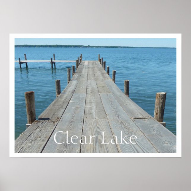 Dock at Clear Lake Iowa Poster (Front)
