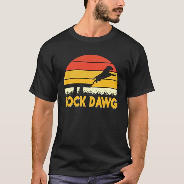 Dock Diving Dog Diving Jumping Trainer love dock   T-Shirt (Front)