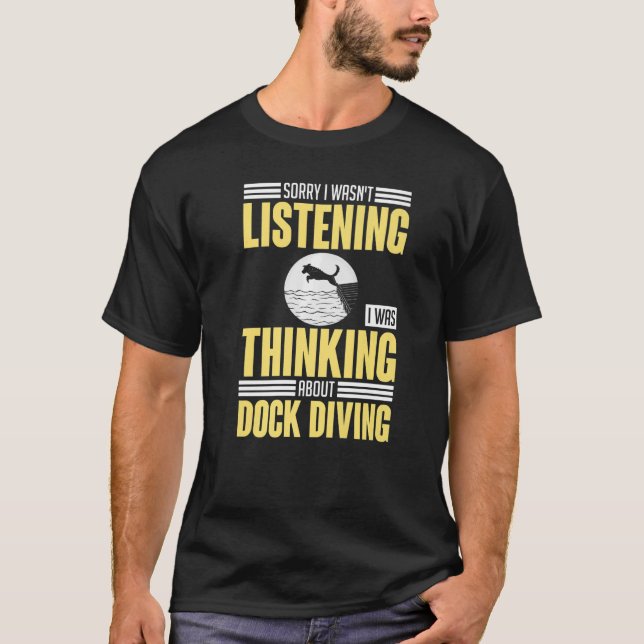 Dock Diving Dog Jumping Pool Board Training Lake   T-Shirt (Front)