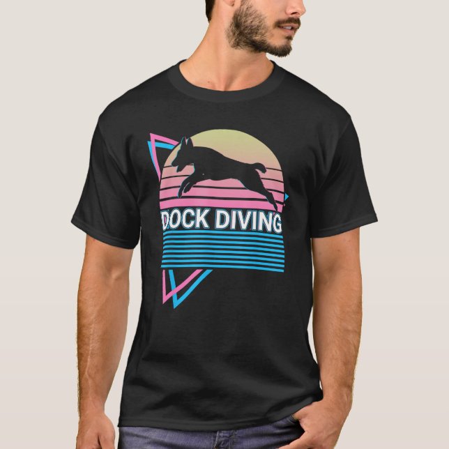Dock Diving Dog Sports T-Shirt (Front)