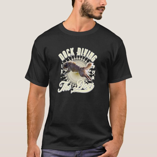 Dock Diving Is For The Golden Retriever Puppy Dog  T-Shirt (Front)