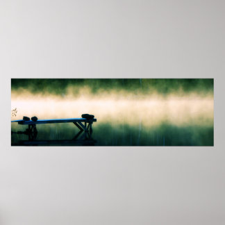 Dock in Mist Panoramic Poster