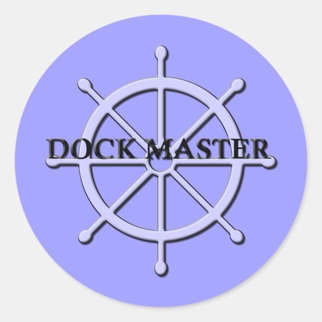 Dock Master Ship Wheel Sticker 2 (Front)