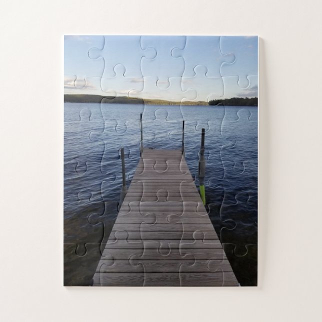 Dock on Long Lake Maine Puzzle (Vertical)