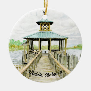 Dock on the Bay Ceramic Ornament