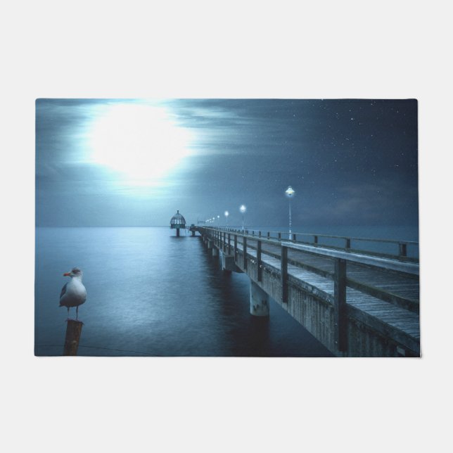 Dock on the Bay Evening Floor Mat (Front)