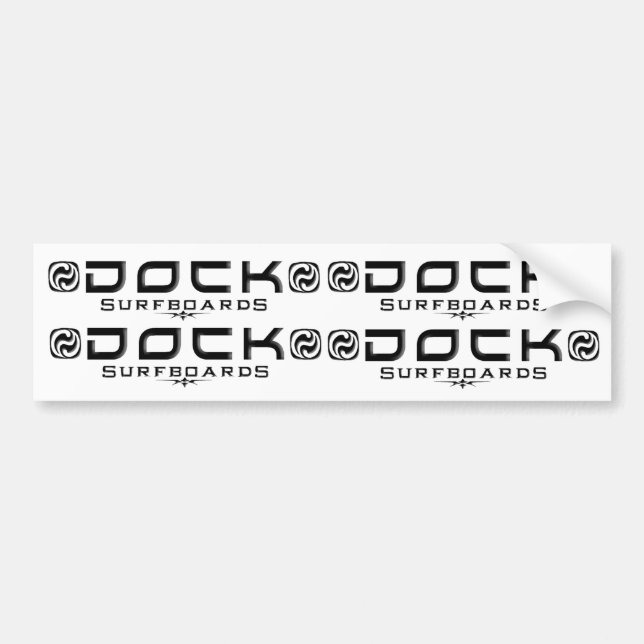 DOCK Surfboards Bumper Sticker (Front)