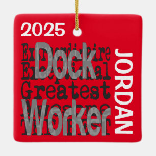 Dock Worker Extraordinaire CUSTOM Ceramic Ornament