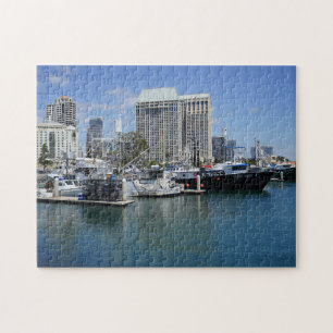 Docked boats by San Diego Jigsaw Puzzle