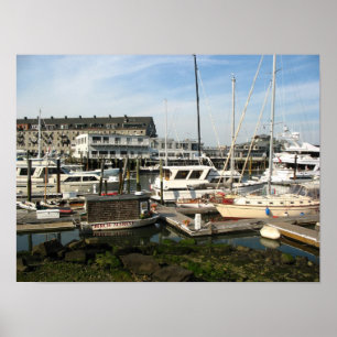 Docked Boats Poster