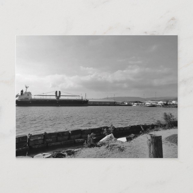 Docked Ship At Subic Bay Philippines Holiday Postcard (Front)