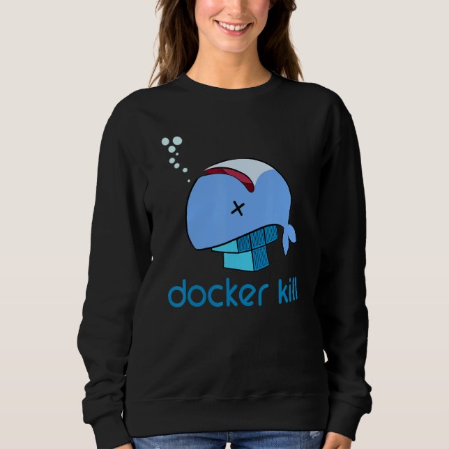 Docker Container Linux Devops Programming Coding Sweatshirt (Front)