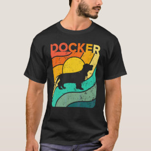 Docker Vintage Sunset Mum Dad T-Shirt